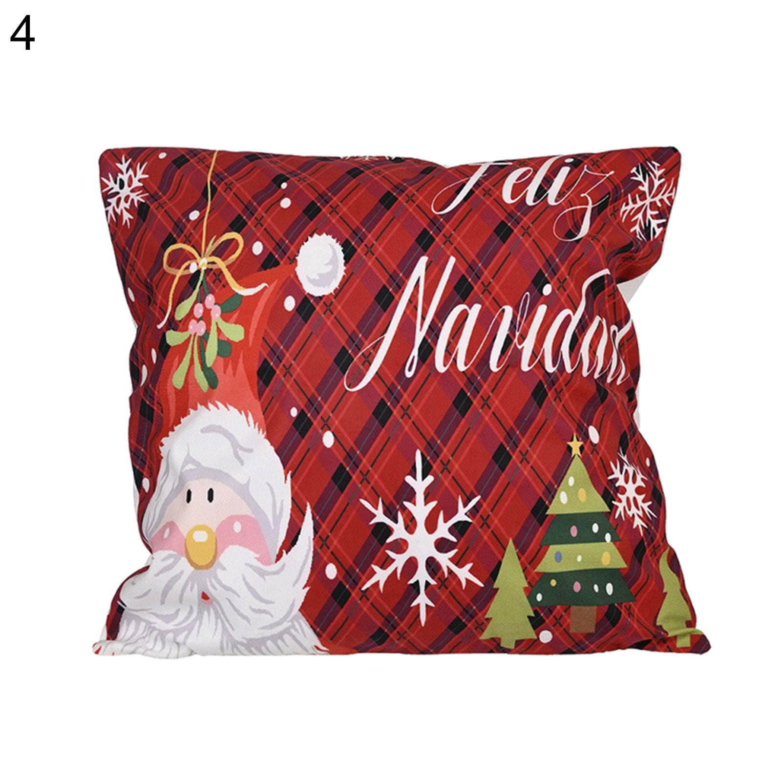 Xmas Cushion Cover Merry Christmas Santa Claus Socks Pillows Case Home Decor US 