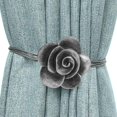 thumbnail image 3 of 1pc negro-camelia forma cortina magnética Tieback, hebilla de cortina magnética, accesorios de cortina, hermosa cortina, 3 of 4