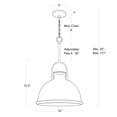 thumbnail image 2 of Regina Andrew 16-1219WT Eloise 16" Wide Pendant - White, 2 of 4