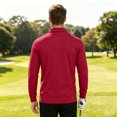 thumbnail image 6 of GEWSEY Mens Polo Shirt Long Sleeve Athletic Breathable Collar Golf Shirt Performance, Moisture Wicking, Business Casual, Collared Shirt, Soft (Wine, XXL), 6 of 8