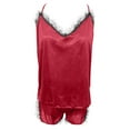 thumbnail image 5 of Buigttklop Women Satin Silk Pajamas Camisole Shorts Set, 5 of 6