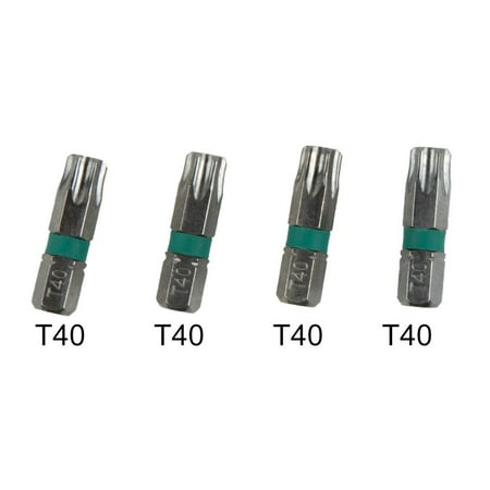 

Leke 4Pcs Magnetic T6-T40 Hex Head Screw Driver Bit 1/4inch Hex Shank 25mm Spanner