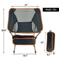thumbnail image 3 of Portable Camp Chair with Carry Bag Lightweight Backpacking Chairs for Beach Hiking Picnic Lawn (Black, No Logo), 3 of 3