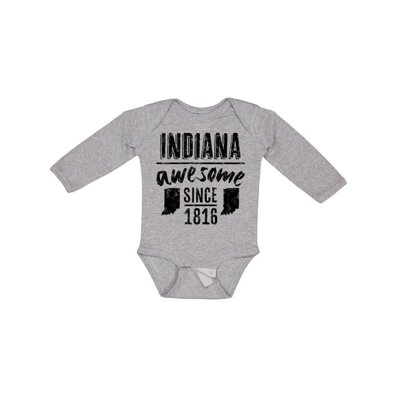 Inktastic Indiana Awesome Since 1816 Boys or Girls Long Sleeve Baby Bodysuit