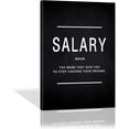 thumbnail image 1 of Motivational Canvas Salary Wall Art, Inspirational Quotes Painting Posters Success Picture Framed Wall Artwork for Home Office Workplace Motivation Gift for Friends- 12" Wx18 H, 1 of 6