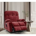 thumbnail image 3 of 180°  Lay Flat Electric Lift Recliner Chair, Mid-Size Power Recliner Sofa with Heat and Massage, Fabric Sofa Chair with Side Pockets and Cup Holders for Elderly Adults, 3 of 7