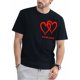 thumbnail image 1 of Red Heart Cool Love Heart Graphic Valentines Day Men Women T-Shirt, 1 of 7