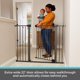 thumbnail image 2 of Toddleroo by North States Riverstone Extra Tall & Wide Self-Closing Baby Gate with Door. Pressure Mounted Baby Gates for Doorways, Child Gate Fits Openings 29.75” to 52” Wide. (36 Tall, Graphite), 2 of 5