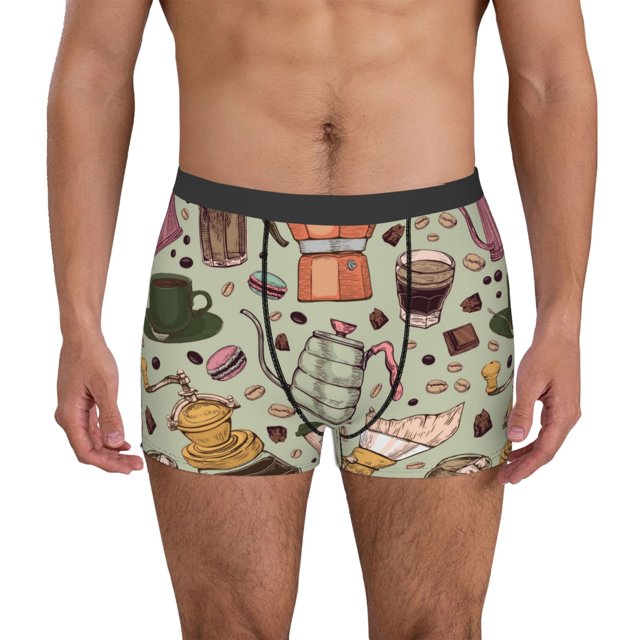 Fotbe Coffee Makers Macaroons Chocolate Calzoncillos Tipo Boxer con Bolsa de Soporte Total para Hombre, X-Temp Fresco, Transpirable y de Secado Rápido-X-Large