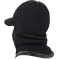 thumbnail image 3 of TAGVO 2 Pack Winter Knitted Balaclava Beanie Hat Warm Cycling Ski Mask, Women Windproof Hood, Balaclavas Heavyweight Thermal Fleece, Black, 3 of 8