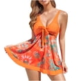 thumbnail image 2 of TIMIFIS Tankini Swimsuits for Women with Shorts Drawstring Bathing Suits Two Piece Floral Print Swimwear, 2 of 7