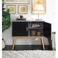 thumbnail image 4 of Convenience Concepts Oslo Table Console de Rangement, Fini Bois Gris et Noir, 4 of 5