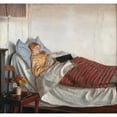 thumbnail image 3 of Michael Ancher 16x15 Black Modern Framed Museum Art Print Titled - The Sick Girl (1882), 3 of 5