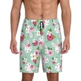 thumbnail image 2 of Picia Bunny And Rose Pajama Shorts for Men, Men's Pajama Bottoms, Sleepwear,Short Pajama Pants-3X-Large, 2 of 9