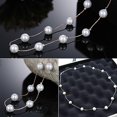 thumbnail image 4 of Collar de una sola capa ajustable de aleación para mujer, cadena de clavícula con perlas de imitación para boda, dorado, código de producto 51610 dorado, 4 of 5