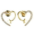 thumbnail image 2 of 1 par de arete corazón, joyería clásica de moda, pequeños de corazón, para cumpleaños / Nad, para Sunnimix Pendientes Stud, 2 of 8