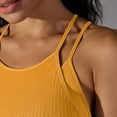 thumbnail image 3 of USSUMA Womens Tank Tops Workout Tops for Women Women's Yoga Wear Bra Breathable Quick Drying Body Shaping Back Fitness Sports Top V-Neck Up to 65% Off Womens Tops Women's Tank Tops Solidcolor, 3 of 4