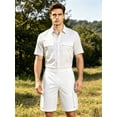 thumbnail image 2 of Men's Hiking Cargo Shorts Outdoor Travel Shorts for Men with Multi Pocket for Fishing Camping Casual Golf White 40, 2 of 8