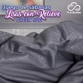 thumbnail image 3 of Sabanas Queen Size Microfibra Amplias Con Relieve Diseño Elegante Nubisuave  Liso Textura Suave, 3 of 6