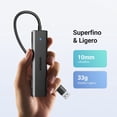 thumbnail image 3 of Hub USB 3.0 UGREEN Negro 4 Puertos 5Gbps 15CM, 3 of 7