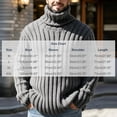 thumbnail image 3 of Ceisia Mens Thick Ribbed Turtleneck Knitted Sweater Long Sleeve Solid Color Warm Casual Pullover Top Gray XL Gift, 3 of 8
