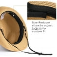 thumbnail image 3 of Fedora Straw Sun Hat for Men Women Foldable Roll Up Short Brim Hat Panama Beach Hat UPF 50+, 3 of 5