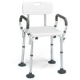 thumbnail image 1 of Costway Shower Chair Bathtub Adjustable Height Bench w/ Removable Armrests & Back, 1 of 10