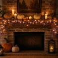 thumbnail image 4 of 71 Inch LED Glowing Black Ivy Garland, Artificial Hanging Purple Fern Greenery Vines with Lights, Fake Leaves Swag for Halloween Thanksgiving Indoor Outdoor Garden Wall Party Decor, 4 of 9
