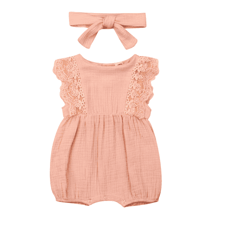 

Hirigin Lovely Newborn Baby Girl Clothes Short Sleeve Romper Playsuit 2PCS Outfits Set