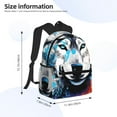 thumbnail image 4 of KLL Cool Colorful Wolf Print Laptop Backpack,Lightweight Backpack for Women Men Travel Daypack Fit for Travel Hiking Weekend, 4 of 6