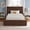 Brown-Classic, variant on Vanress Queen Size Bed Frame with Headboard, Cloud Upholstered Platform Bed Frame, 4 Inch Foam Cushioned, No Box Spring, Easy Assembly, Cream White