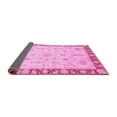 thumbnail image 2 of Ahgly Company Indoor Round Abstract Pink Modern Area Rugs, 5' Round, 2 of 4
