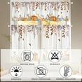 thumbnail image 6 of Fall Kitchen Curtains, Fall Window Curtains Valance Set of 3 - Rod Pocket Tiered Curtain Decorations, Autumn Leaf & Pumpkin Kitchen Decor for Home 54x36 Inch, 6 of 6