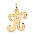 thumbnail image 1 of Diamond2Deal 14K Yellow Gold Letter K Initial Charm Pendant for Women, 1 of 6