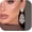 Gold, variant on Prom Silver Chandelier Earrings for Women Dangling Hypoallergenic Large Rhinestone Drop Earrings Formal Wedding Jewelry