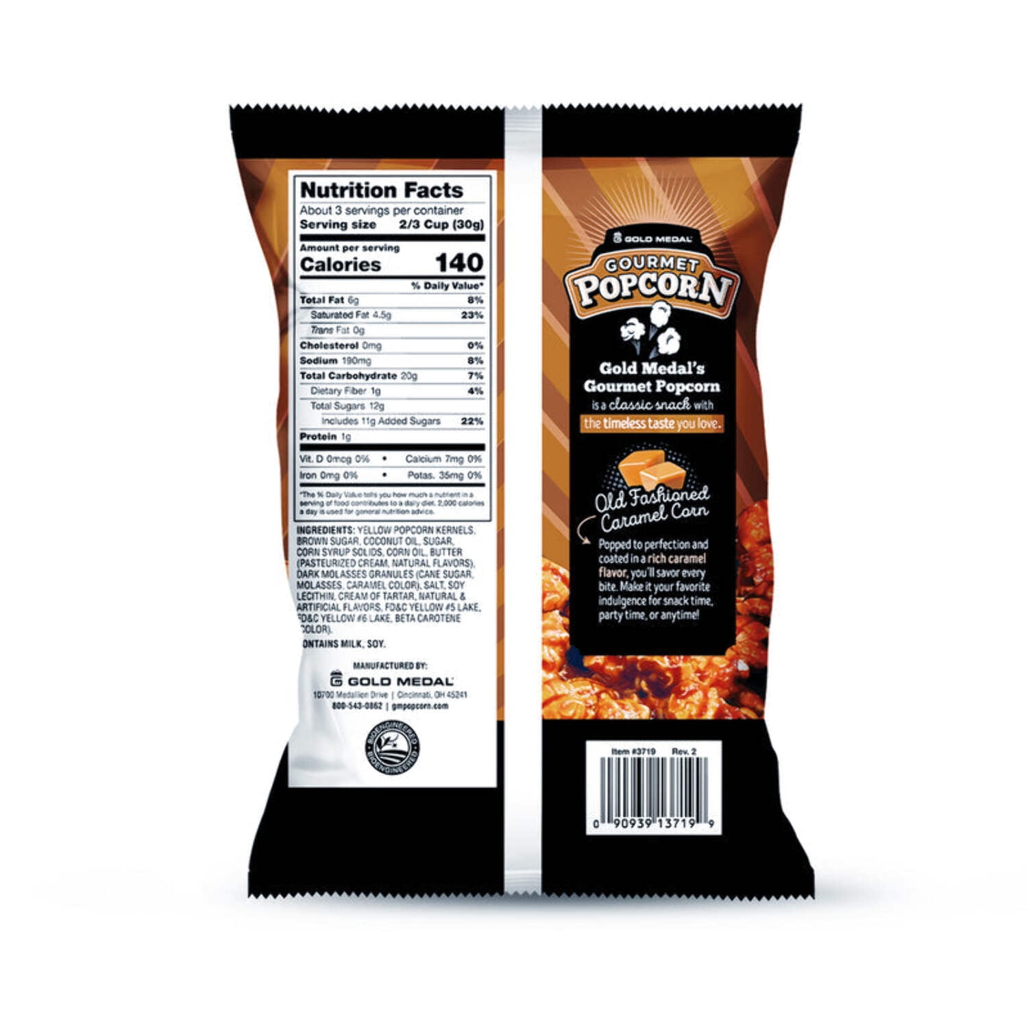 Gold Medal Caramel & Cheese Gourmet Popcorn, 2.2 Ounce (24/CS)