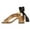Golden, variant on FSJ Women Comfortable Open Toe V Cut Platform Ribbon Sandals Tie Up Block Chunky Heels Fashion Dance Dressy Pumps Shoes Size 8 Silver