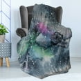 thumbnail image 4 of Psychedelic Soft Flannel Fleece Blanket, Space Galaxy Inspired Hazy Grunge Modern Celestial Cosmic Fantasy Design Print, Cozy Plush for Indoor and Outdoor Use, 50" x 70", Multicolor, by Ambesonne, 4 of 5
