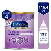 Enfagrow Premium Gentlease Toddler Nutritional Drink Formula - Eases fussiness, Gas & Crying - Powder can, 29.1 oz (Pack of 4)