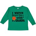 thumbnail image 3 of Inktastic I Watch Basketball with Grandpa Boys Long Sleeve Toddler T-Shirt, 3 of 5
