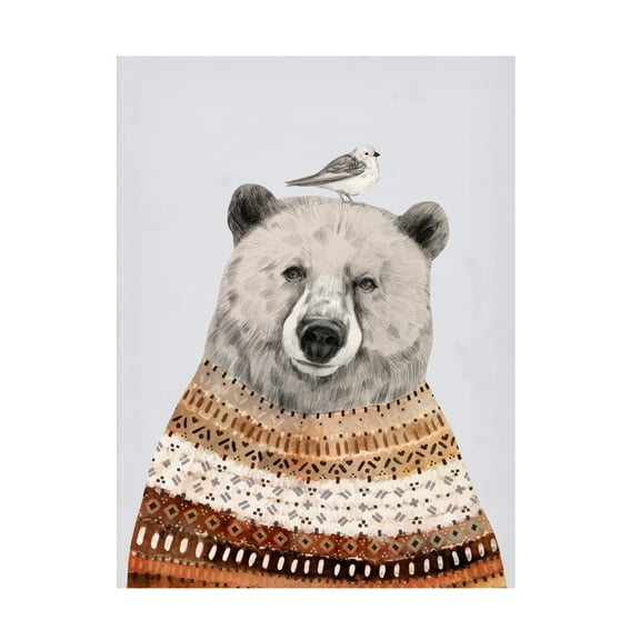 Trademark Fine Art Victoria Borges Fair Isle Bear II Canvas Wall Art - 18x24