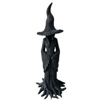 Cracker Barrel Witch Statue Halloween Decoration, Retro Magician Decor, Halloween Decorations, Scary Witch Halloween Party & Gothic Witch Decoration