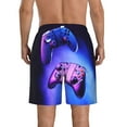 thumbnail image 3 of Bixox Men's Play Gaming printing Casual Classic Fit Short Summer Beach Shorts, 3 of 6