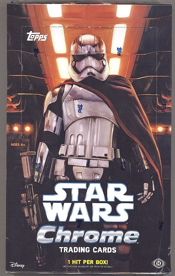 Star Wars Force Awakens Chrome Refractor Base Card #26 BB-8 Follows Rey Home 
