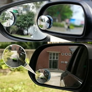 2Pcs Blind Spot Mirror, 2" Round HD Glass Convex Car Blind Spot Mirror for Parking Rear View Mirror