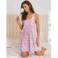 thumbnail image 4 of Ekouaer Nightgowns for Women Cotton Night Gown Tank Sleeveless Sleepshirt Racerback Nightdress Chemise Sleepwear, 4 of 6