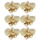 thumbnail image 2 of Christmas Tree Bows Miniature Christmas Fabric Bows Fireplace Stair Railings Gold Decoration 6Pcs, 2 of 5