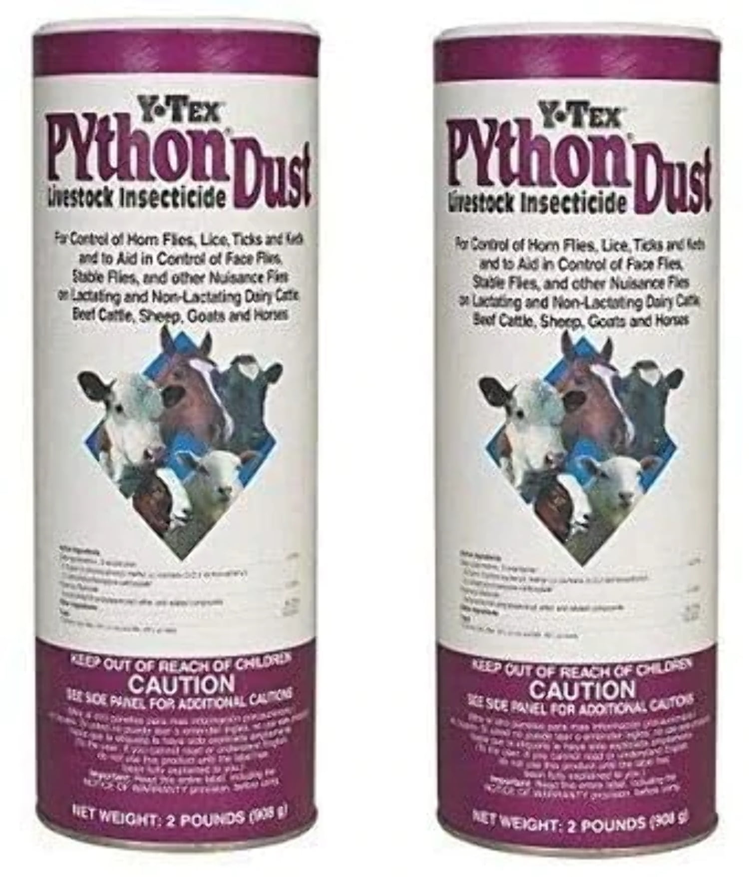 Python Dust Livestock Insecticide 2lb Shaker Can - Walmart.com