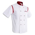 thumbnail image 1 of Chaqueta Hombre Mujer con Chaqueta de Panadero Ropa de de Gastronomía - Blanco rojo, L Sunnimix Chef Jacket Uniform, 1 of 8