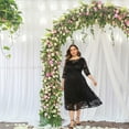 thumbnail image 4 of Apuakthei Women's Vintage Floral Lace Sleeve Bridesmaid Party Dress,black,XXL, 4 of 5